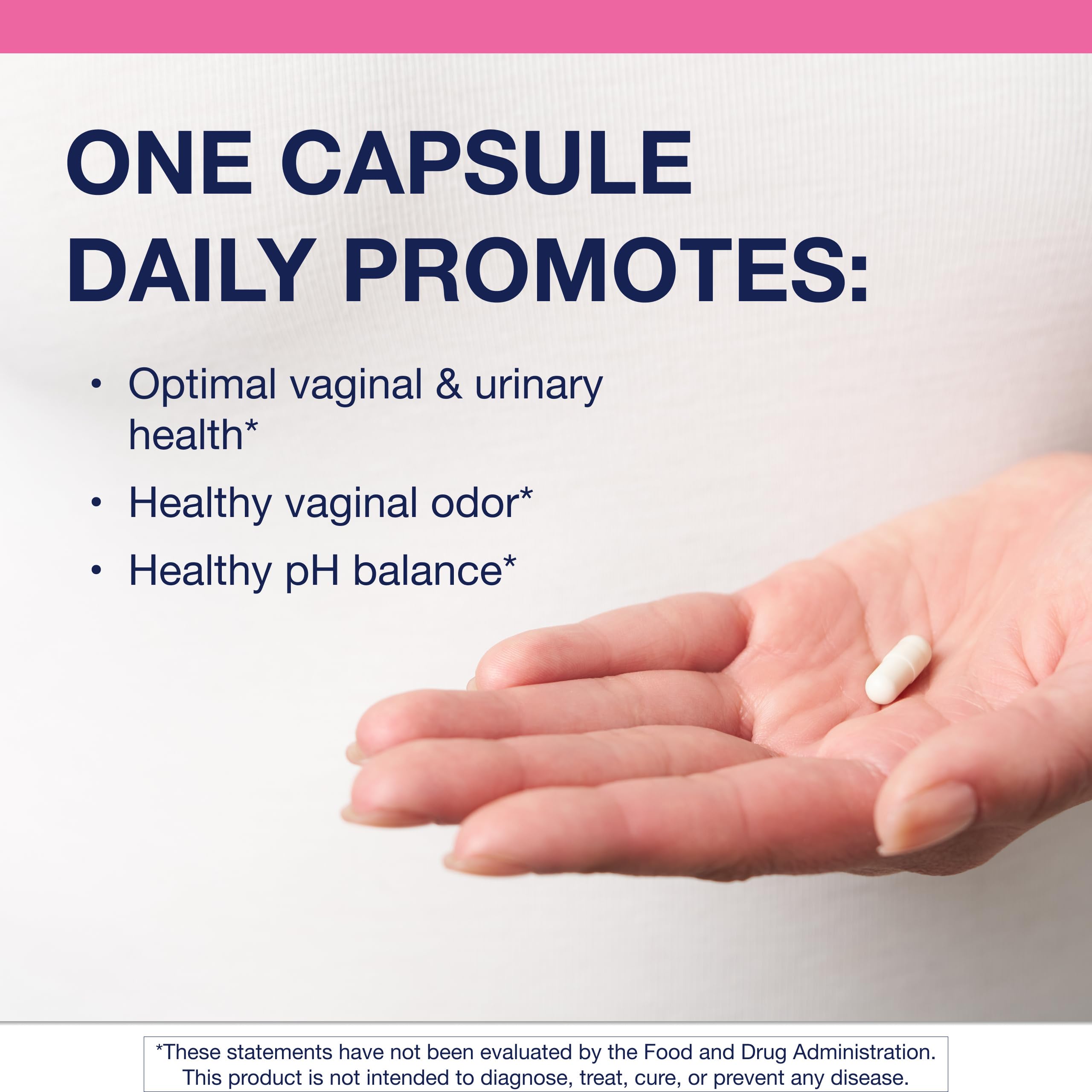 Metagenics UltraFlora Womens Probiotic capsules close-up showing two key strains