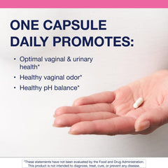 Metagenics UltraFlora Womens Probiotic capsules close-up showing two key strains