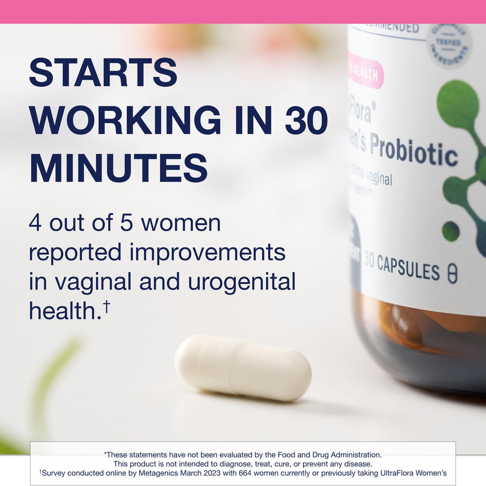 Metagenics UltraFlora Womens Probiotic label detail signals quality and practitioner trust
