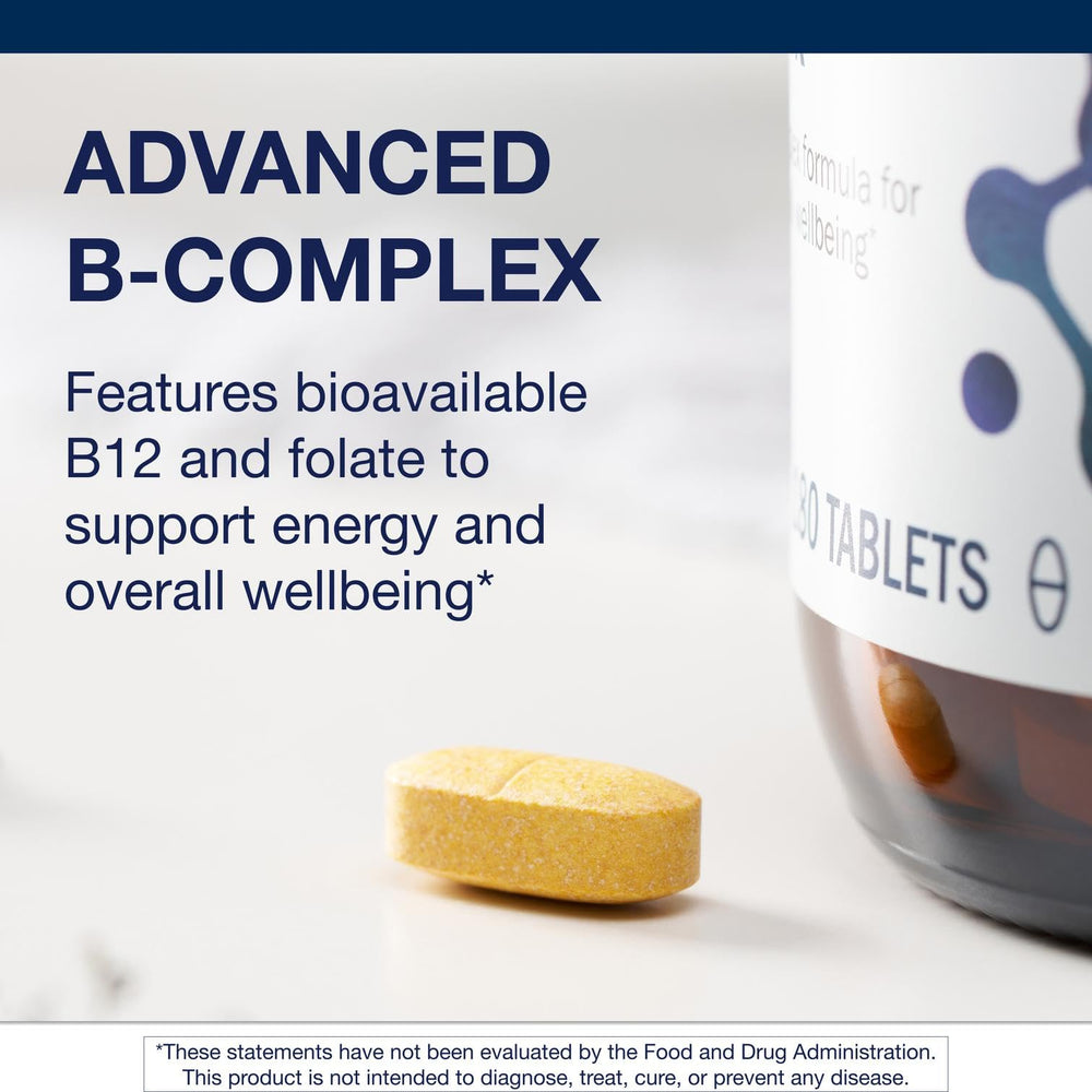 Metagenics Vitamin B-Complex packaging with gluten-free mark