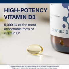 Metagenics Vitamin D3 bottle label highlights non-GMO gluten-free formulation