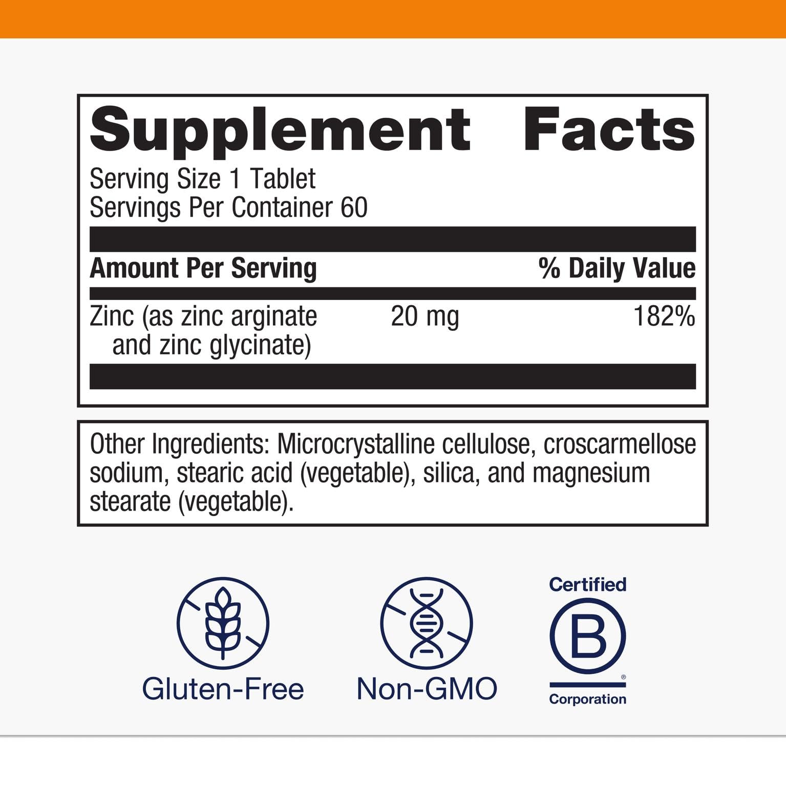 Metagenics Zinc A.G. capsules closeup emphasizing amino acid chelates for better absorption