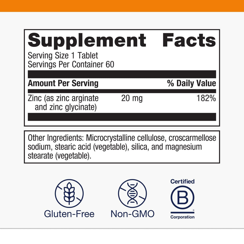 Metagenics Zinc A.G. capsules closeup emphasizing amino acid chelates for better absorption