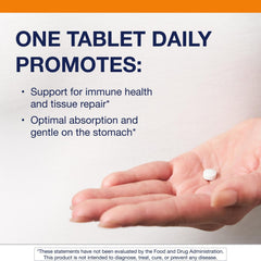 Metagenics Zinc A.G. label highlighting non-GMO and gluten-free formula