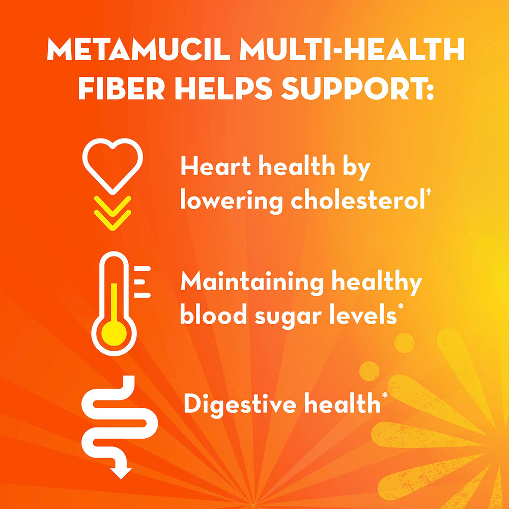 Metamucil psyllium husk capsules daily-use pack illustrates convenient solution for regularity