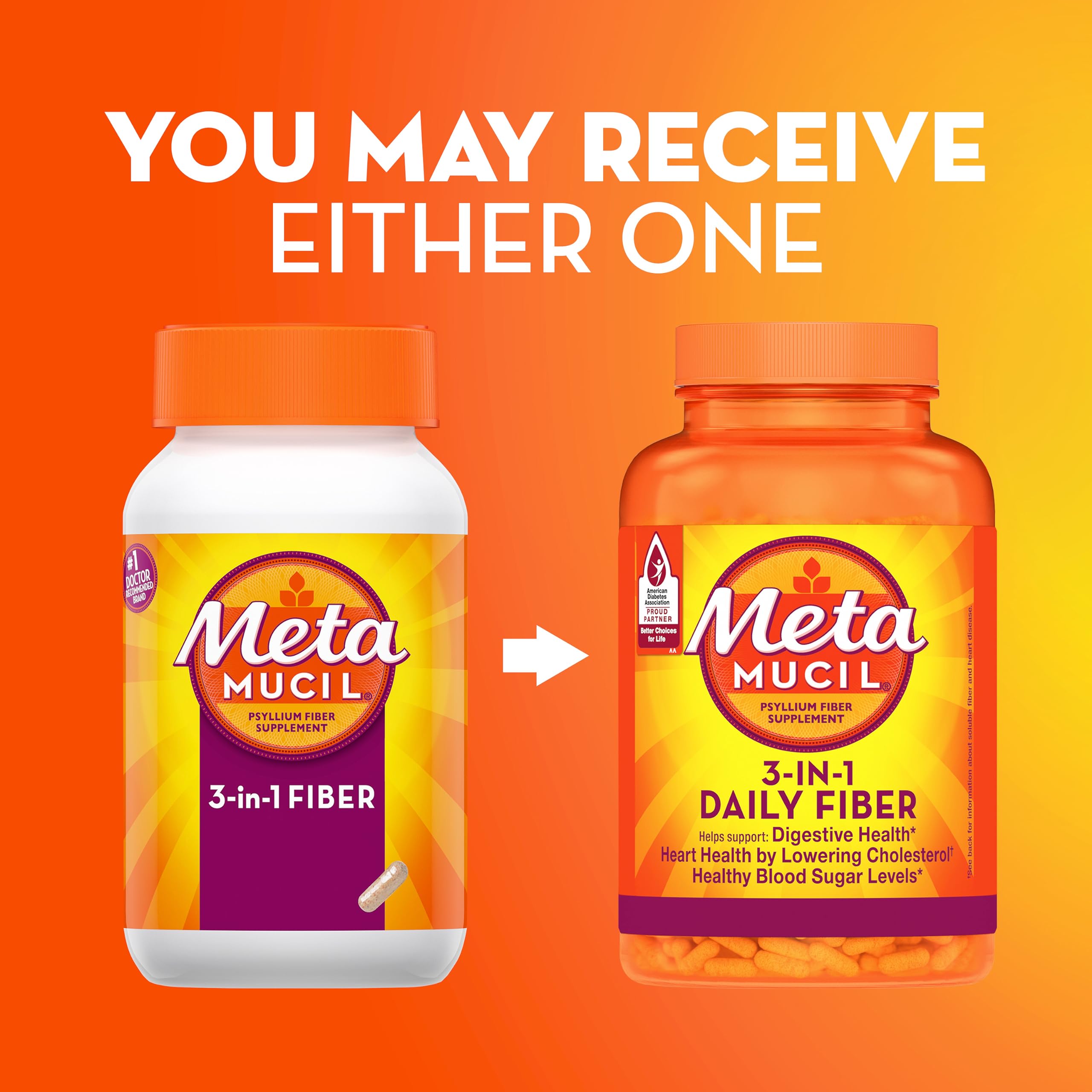 Metamucil psyllium husk capsules travel-pack highlights on-the-go fiber support