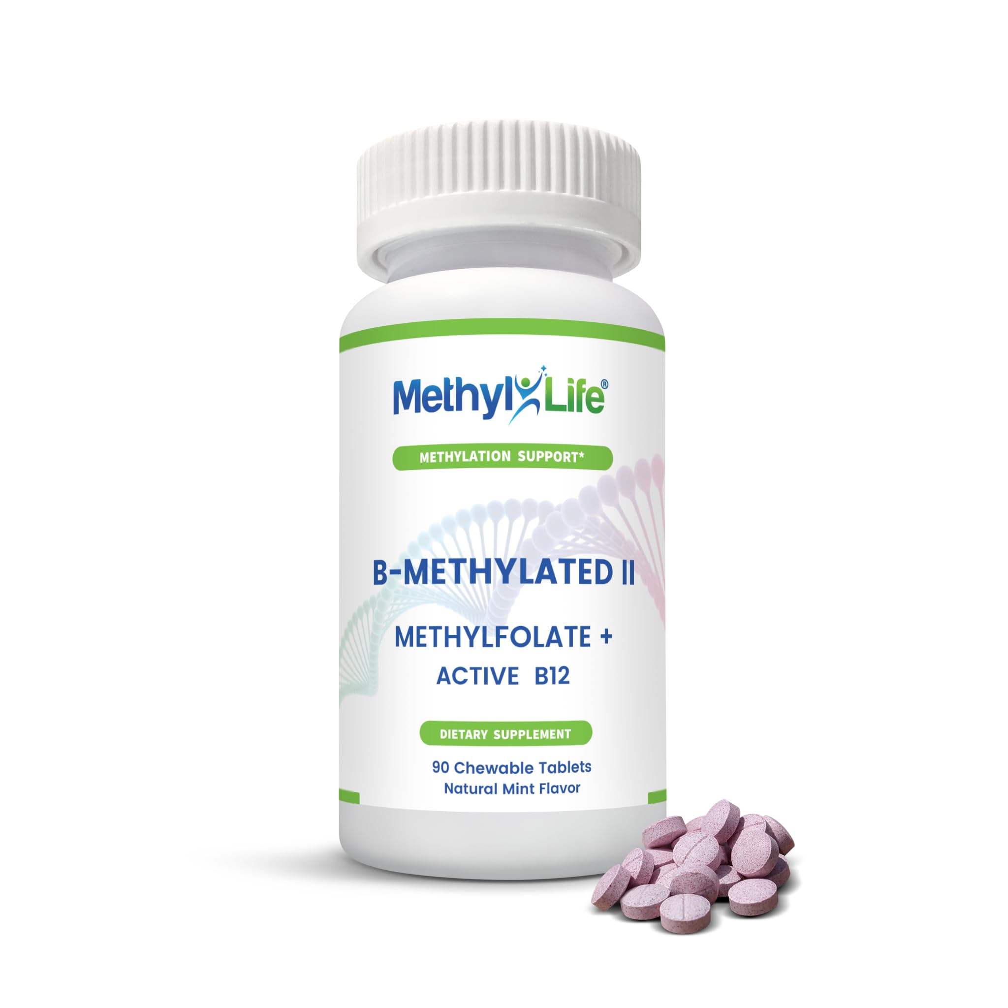Clear vegan formula: Magnafolate PRO folate with Methylcobalamin B12, gluten-free and allergen-free.