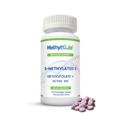Clear vegan formula: Magnafolate PRO folate with Methylcobalamin B12, gluten-free and allergen-free.