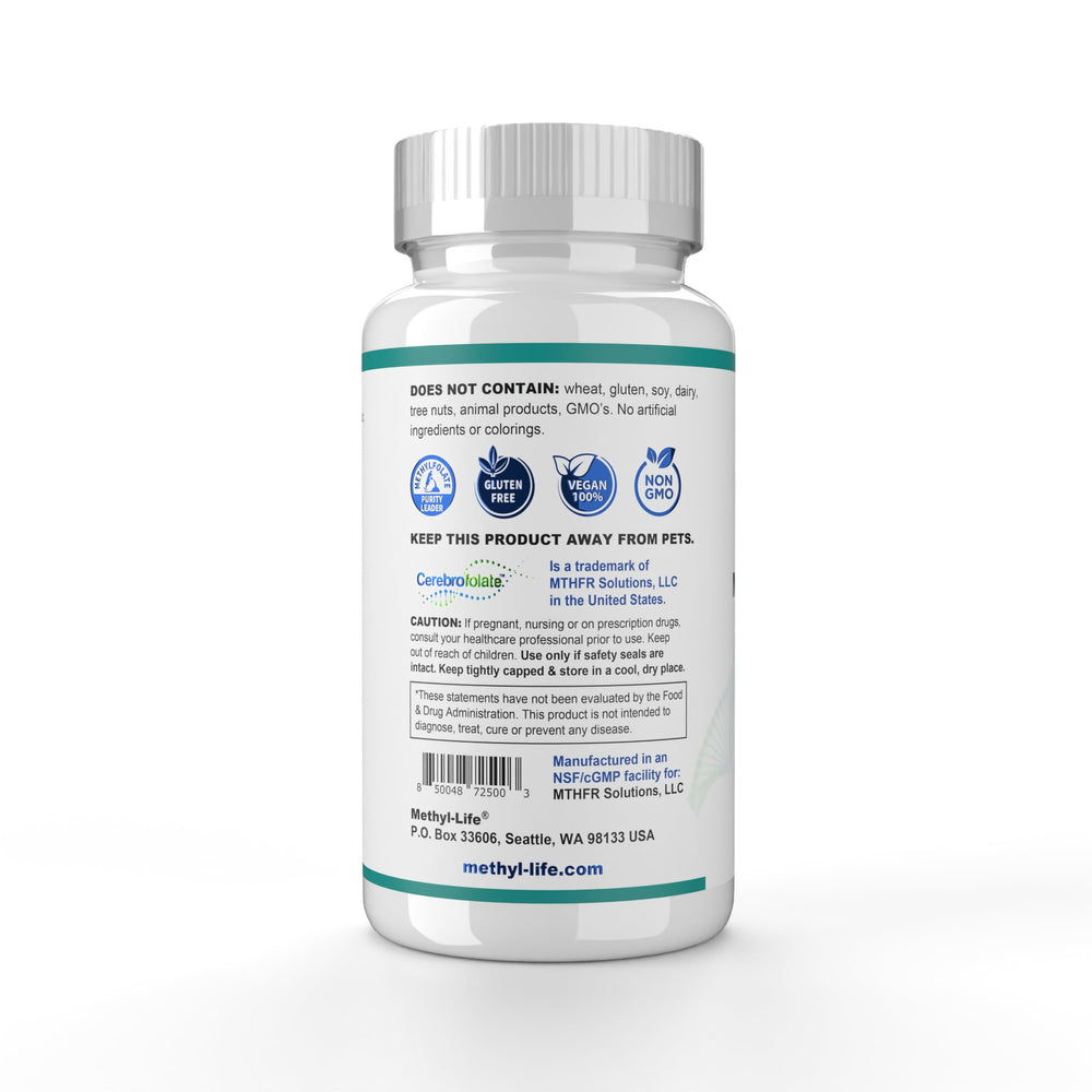 Methyl-Life mint chewables in a convenient bottle for on-the-go.