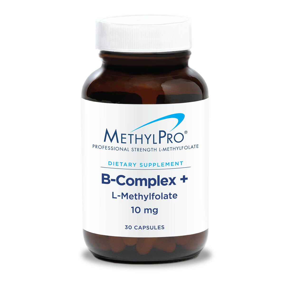 MethylPro B-Complex capsule with L-Methylfolate for balanced daily energy.