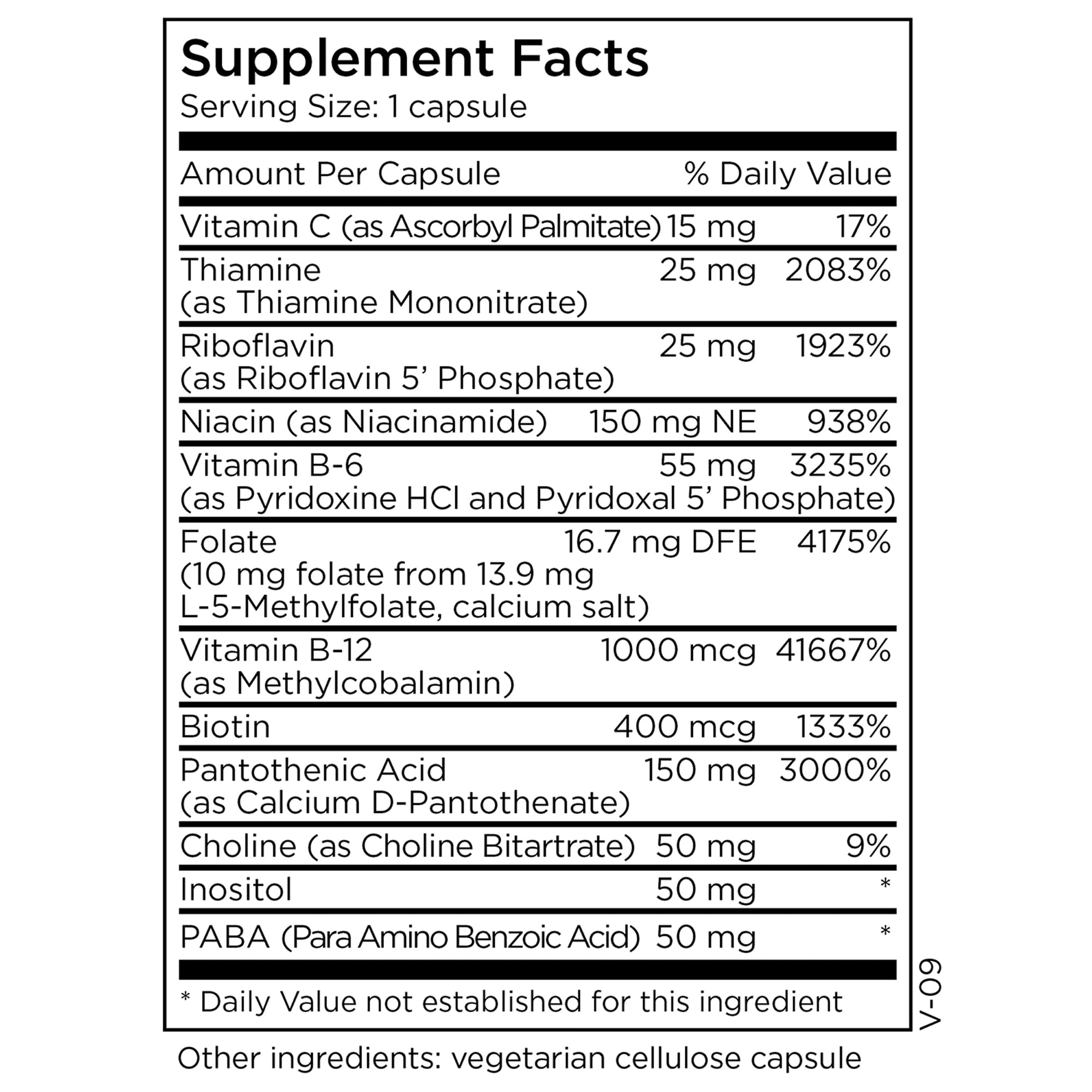 MethylPro bottle shows vegan capsules in BPA-free packaging.