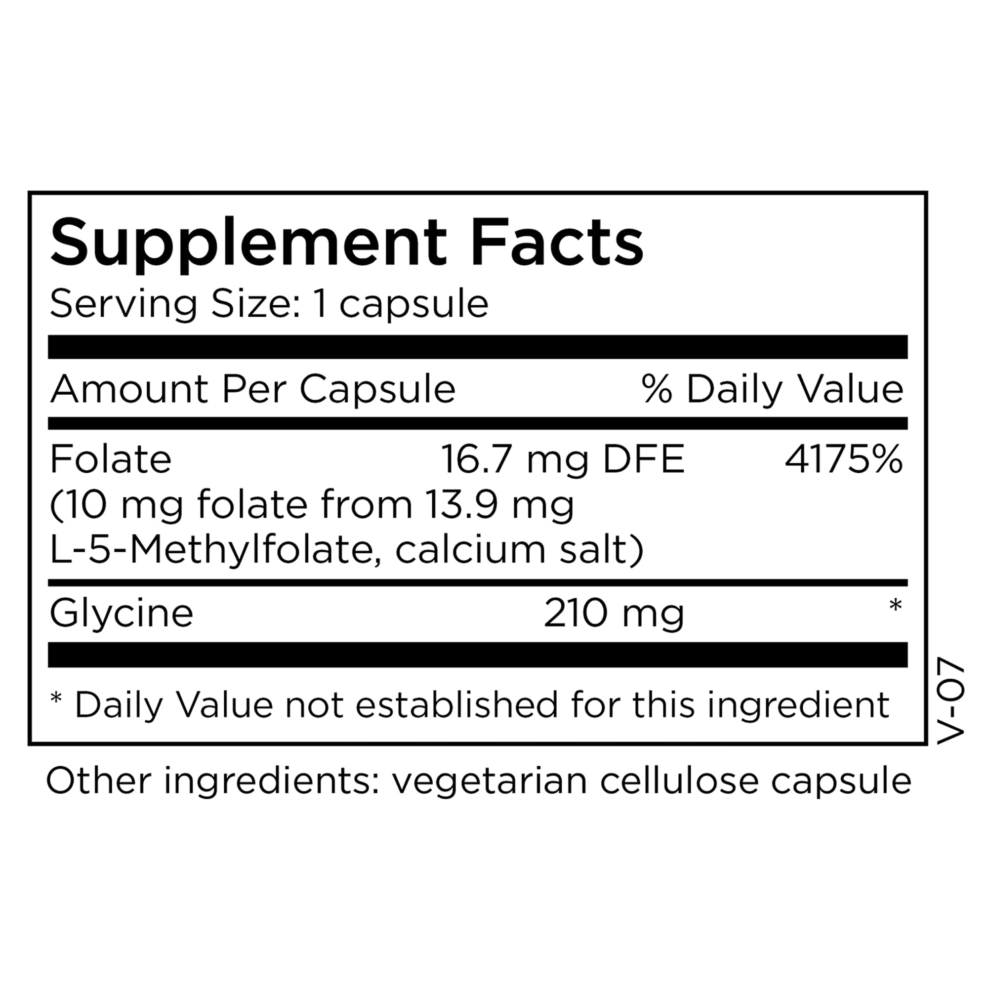 MethylPro L-Methylfolate 10 mg bottle front showing easy daily use.