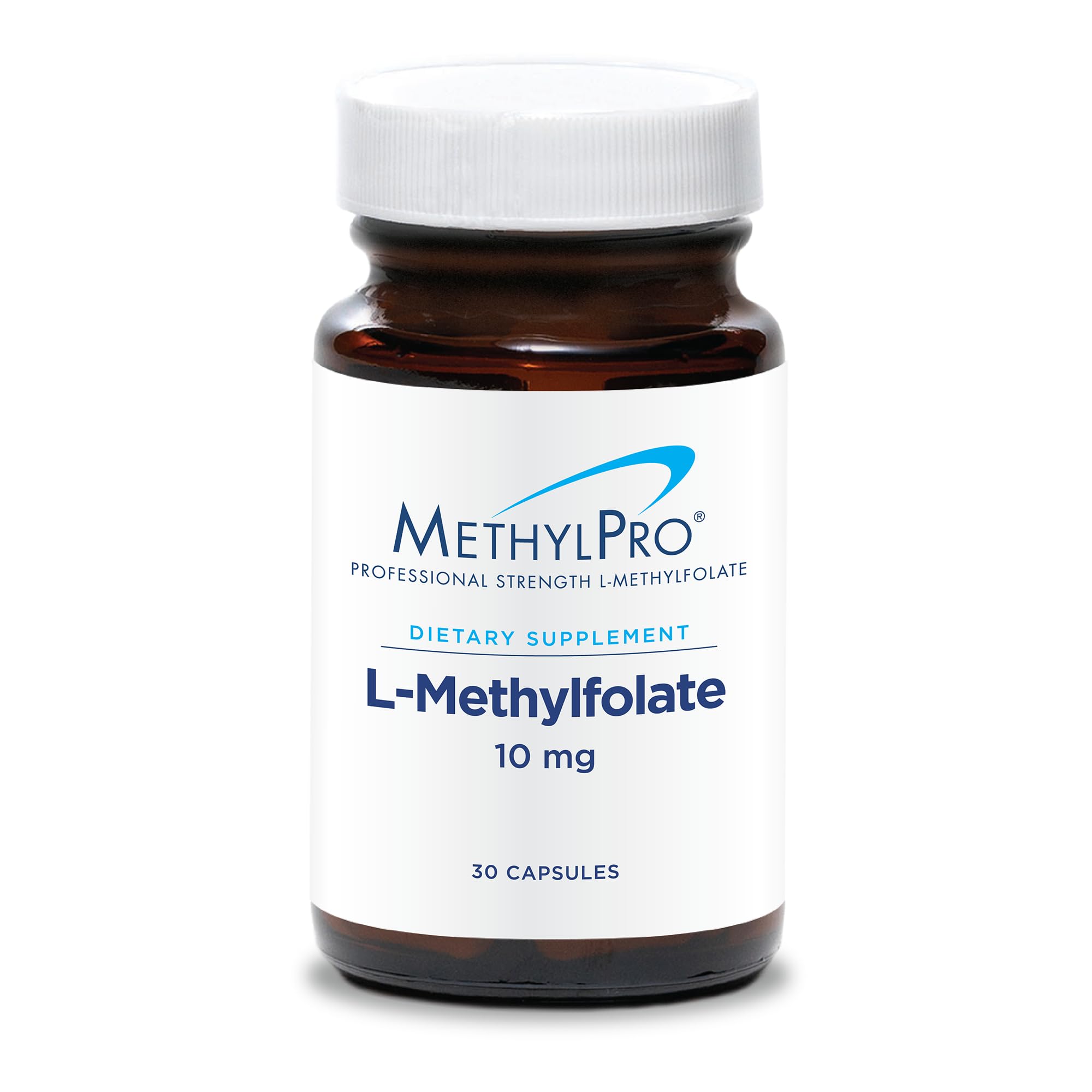 MethylPro L-Methylfolate 10 mg capsule close-up for daily brain support.