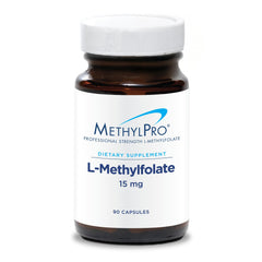 MethylPro L-Methylfolate 15 mg bottle on desk for focus support
