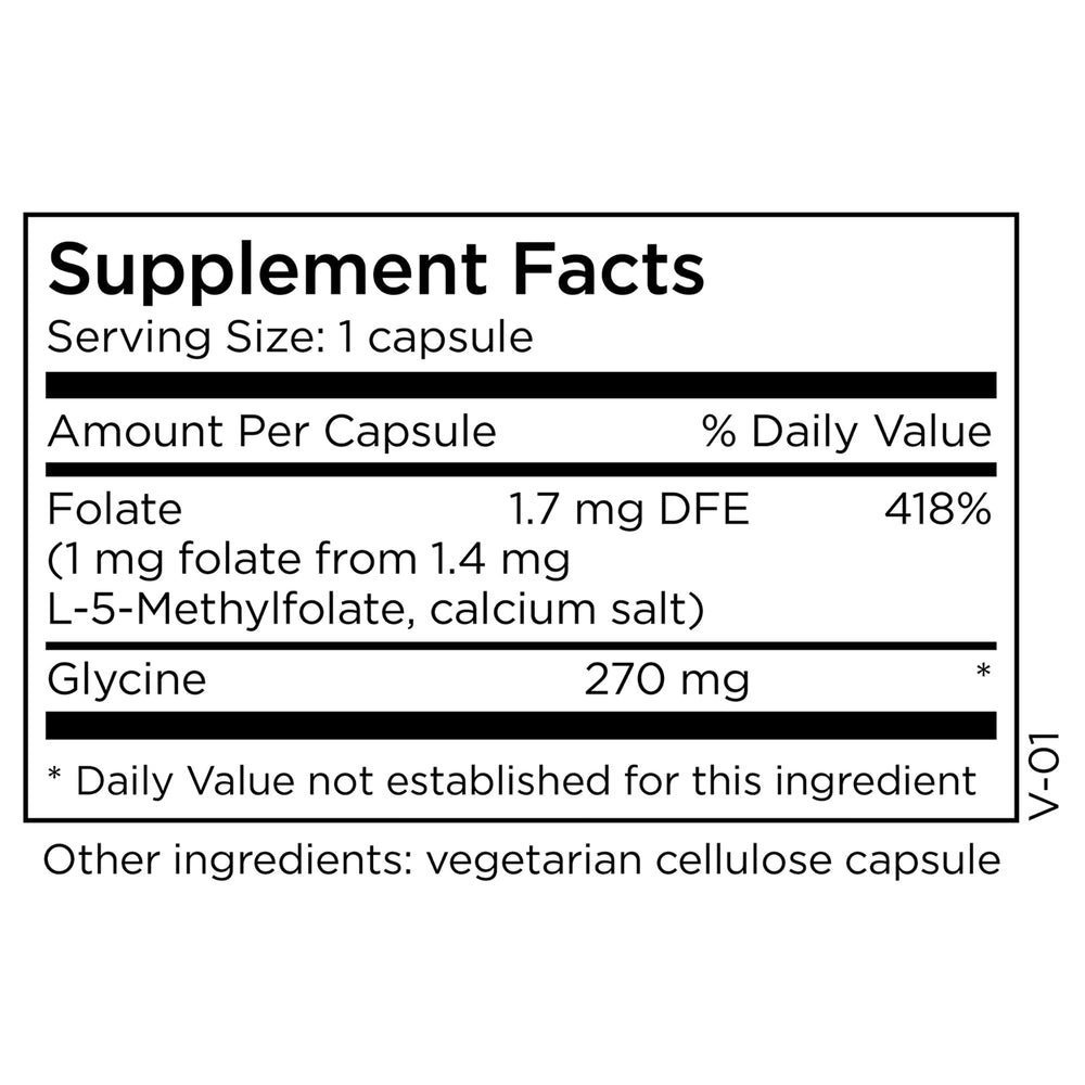 Close-up of MethylPro capsules showing small, easy-to-swallow form
