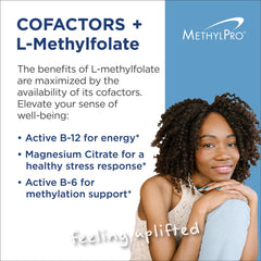 Close-up of MethylPro L-Methylfolate capsules ready for daily balance.