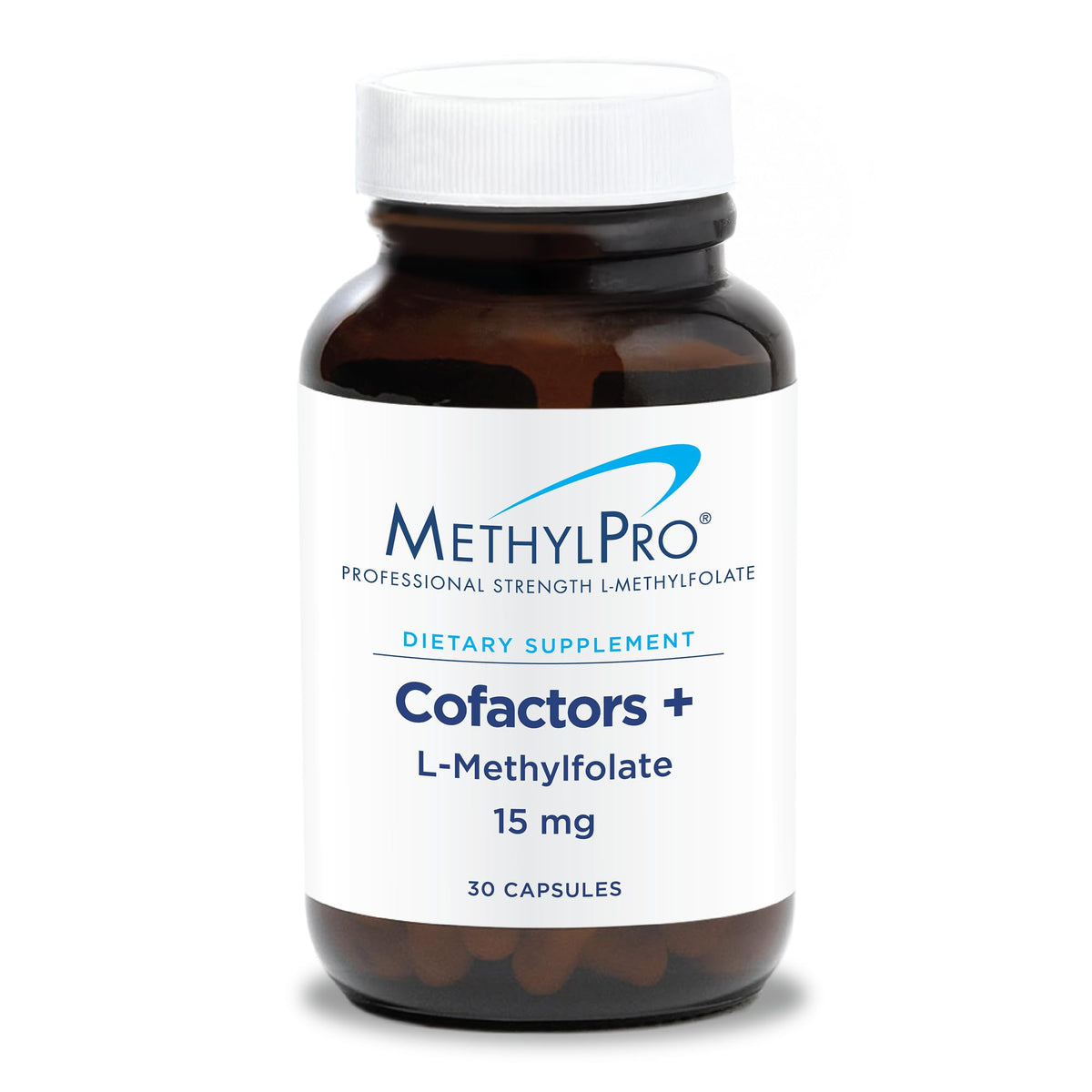 MethylPro L-Methylfolate bottle front with cofactors supports focus and calm.