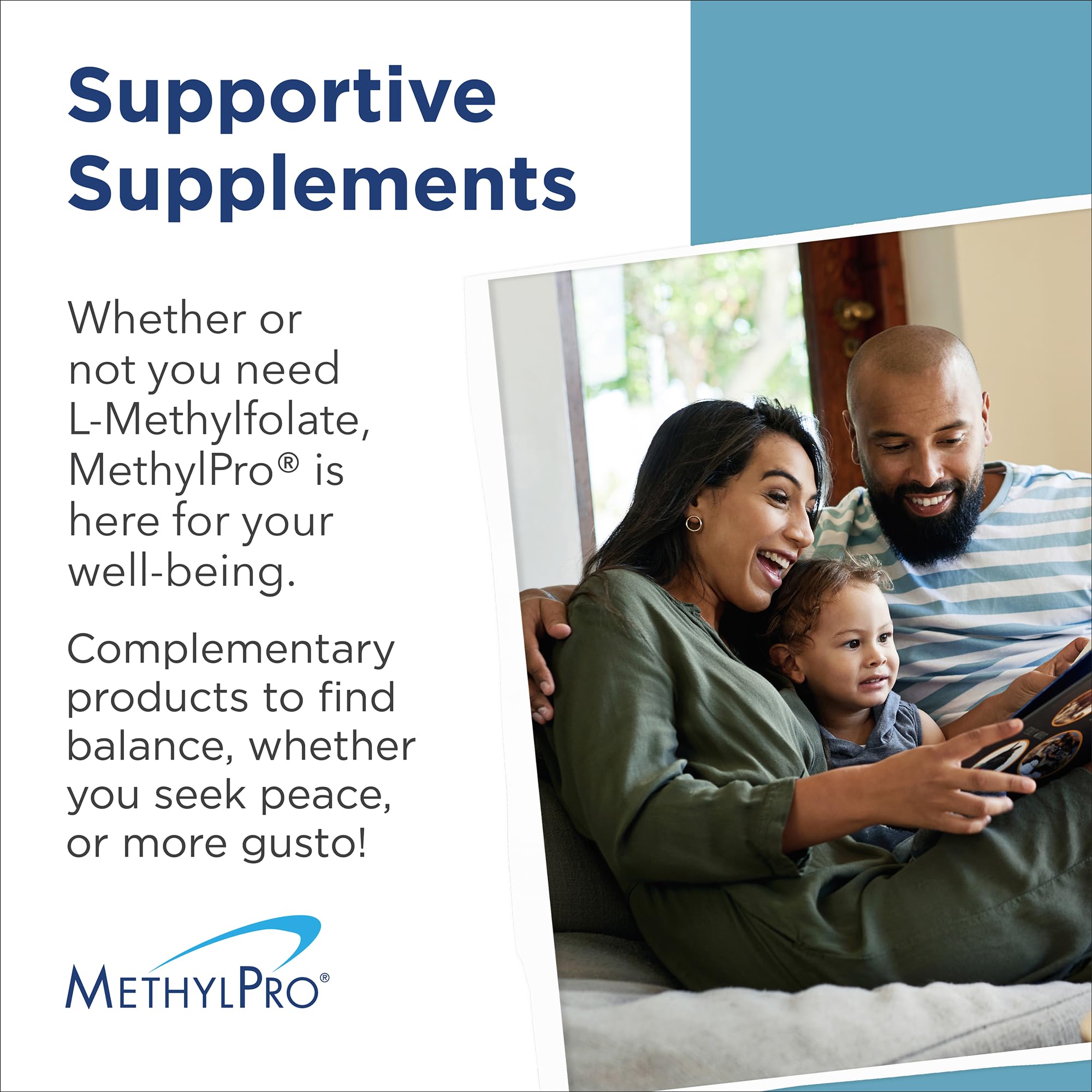 MethylPro L-Methylfolate nutrition panel closeup for informed choices.