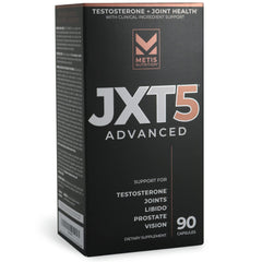 METISNutrition JXT5 bottle label showing five-in-one men's health support.