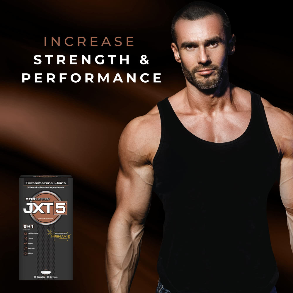 METISNutrition JXT5 Testosurge ingredient visual suggests energy support potential.