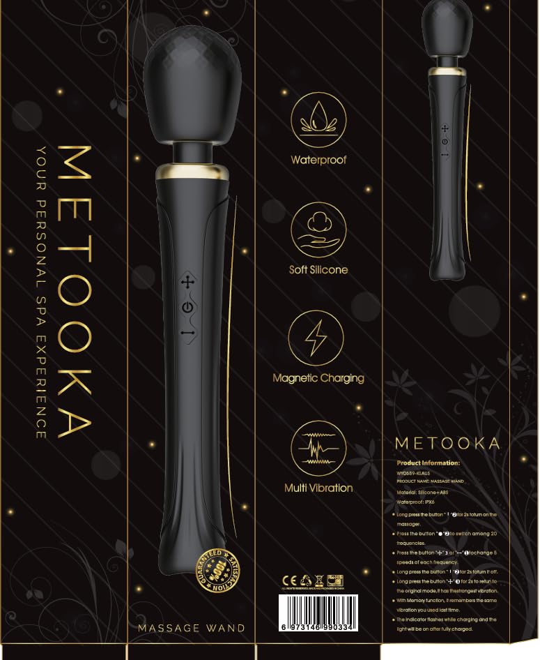 Metooka massager used on neck and back to relieve tension at home