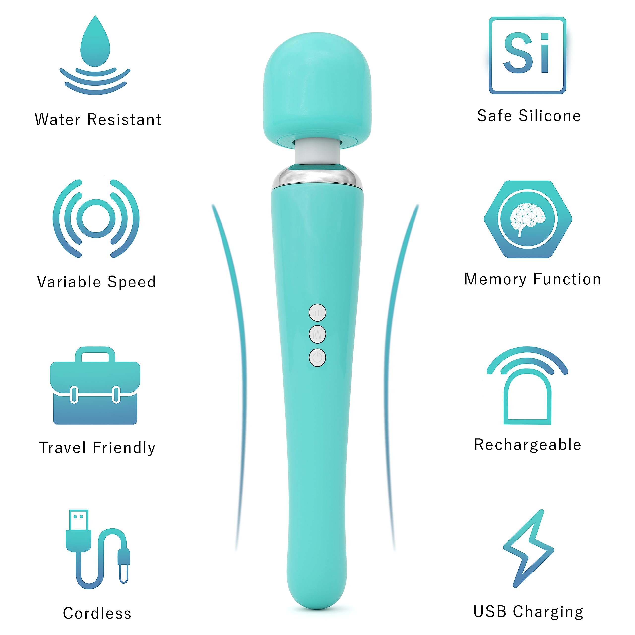 Metooka massager charging via USB for on-the-go ready use.