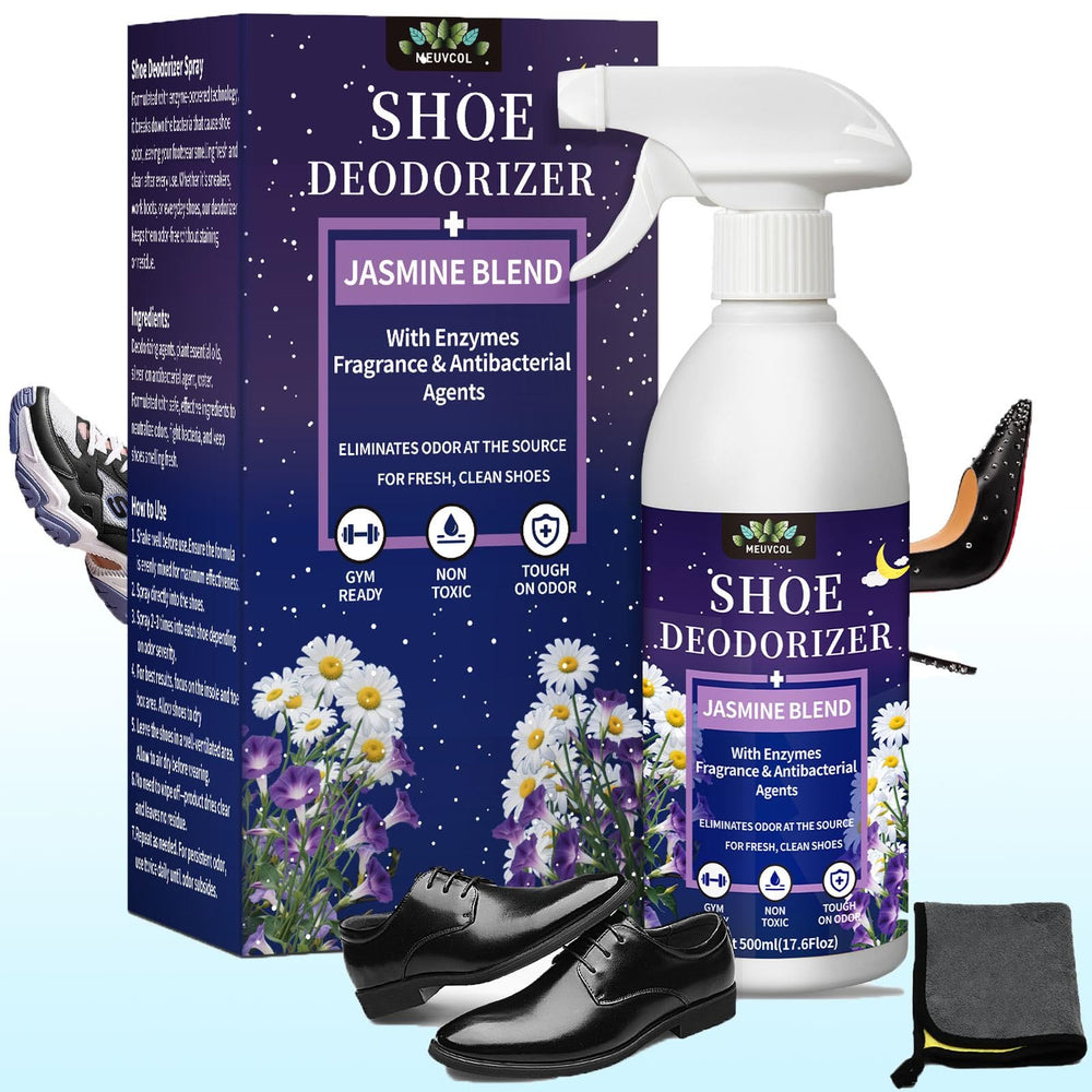 Meuvcol Shoe Deodorizer Spray bottle with 500ml capacity for daily odor control.