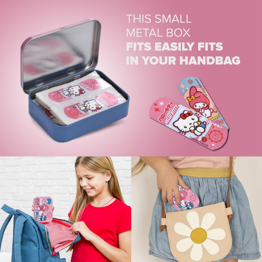 Mevsim Store Hello Kitty bandages in a cheerful travel tin