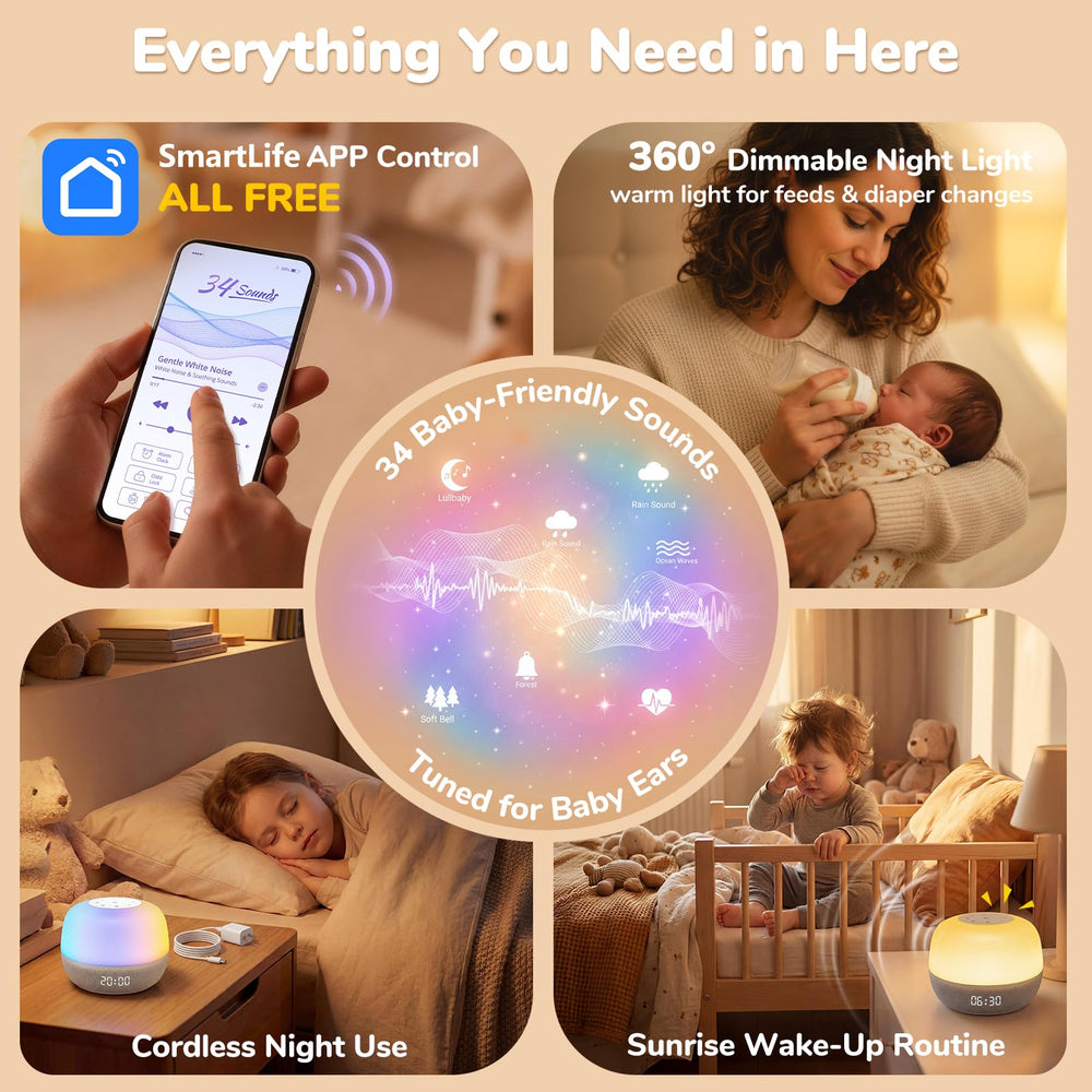 Mewaii sound machine child lock ensures safe family use.
