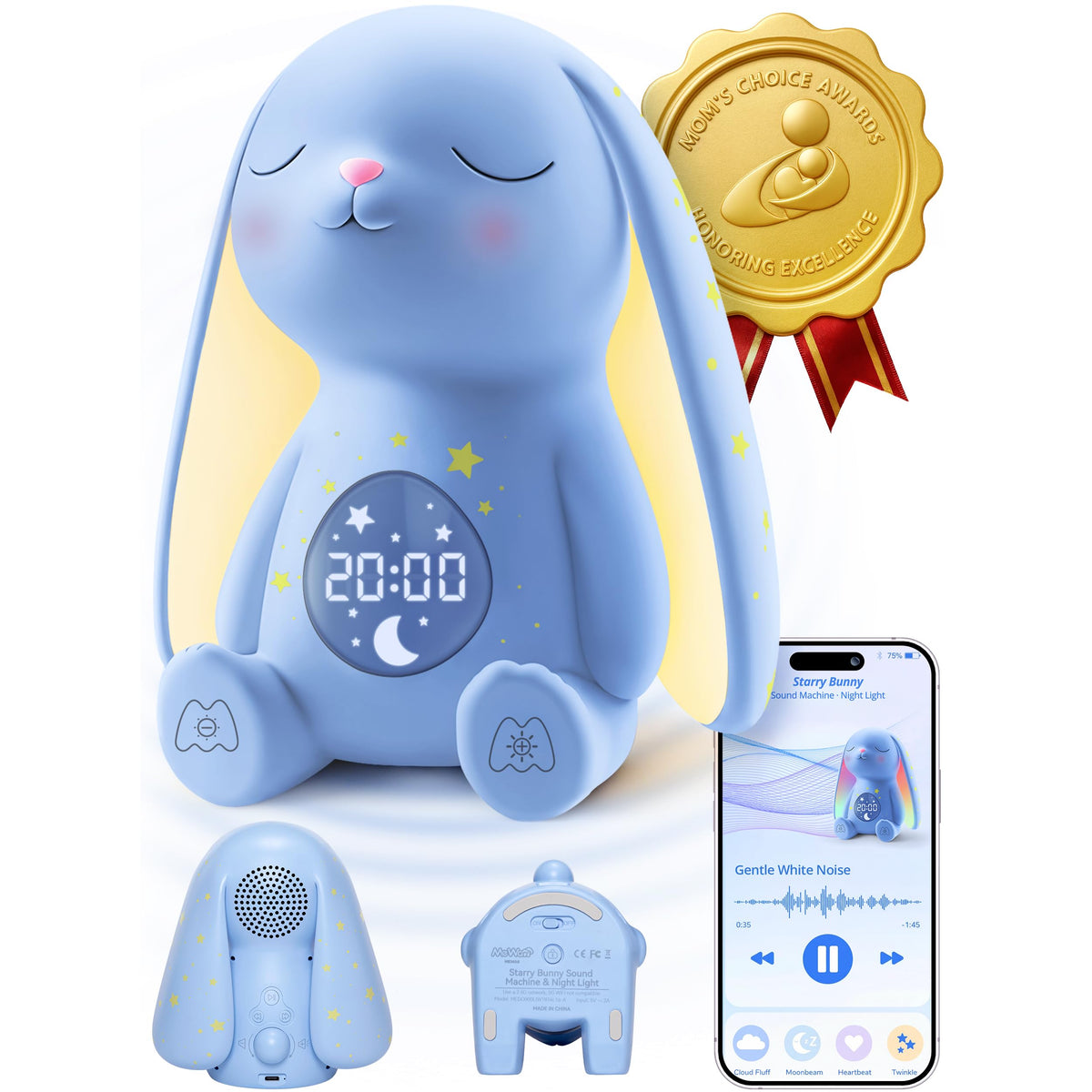Mewaii white noise machine delivers overnight soothing for baby sleep.