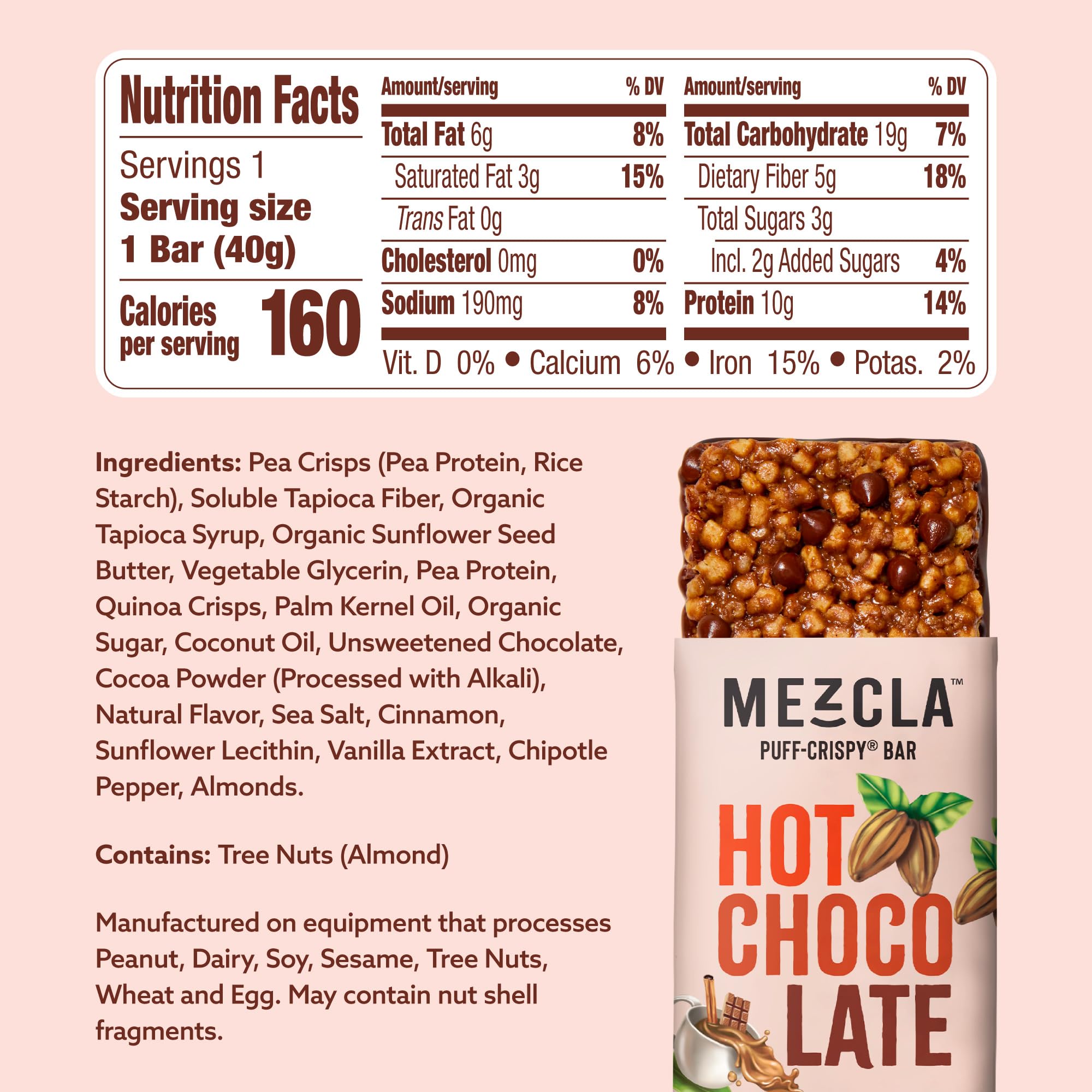 Mezcla Puff Crispy Bar close-up highlights crisp texture ideal for quick snacking