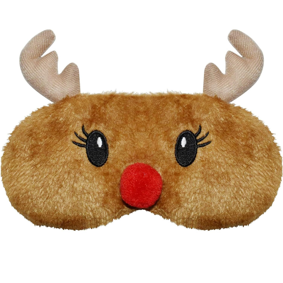 Mezeic Christmas Reindeer Sleep Mask with plush fabric blocks light for restful nights