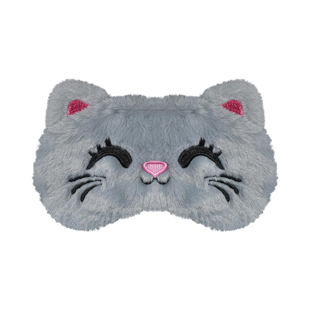Mezeic cute sleep mask with cartoon cat design, cozy bedtime companion for kids