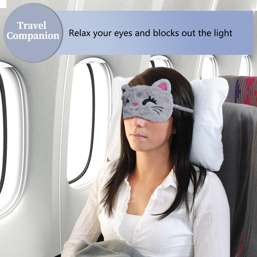 Mezeic sleep mask with elastic strap, secure fit for all ages