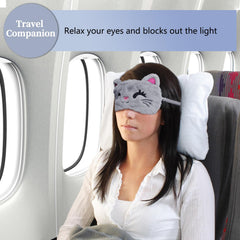 Mezeic sleep mask with elastic strap, secure fit for all ages