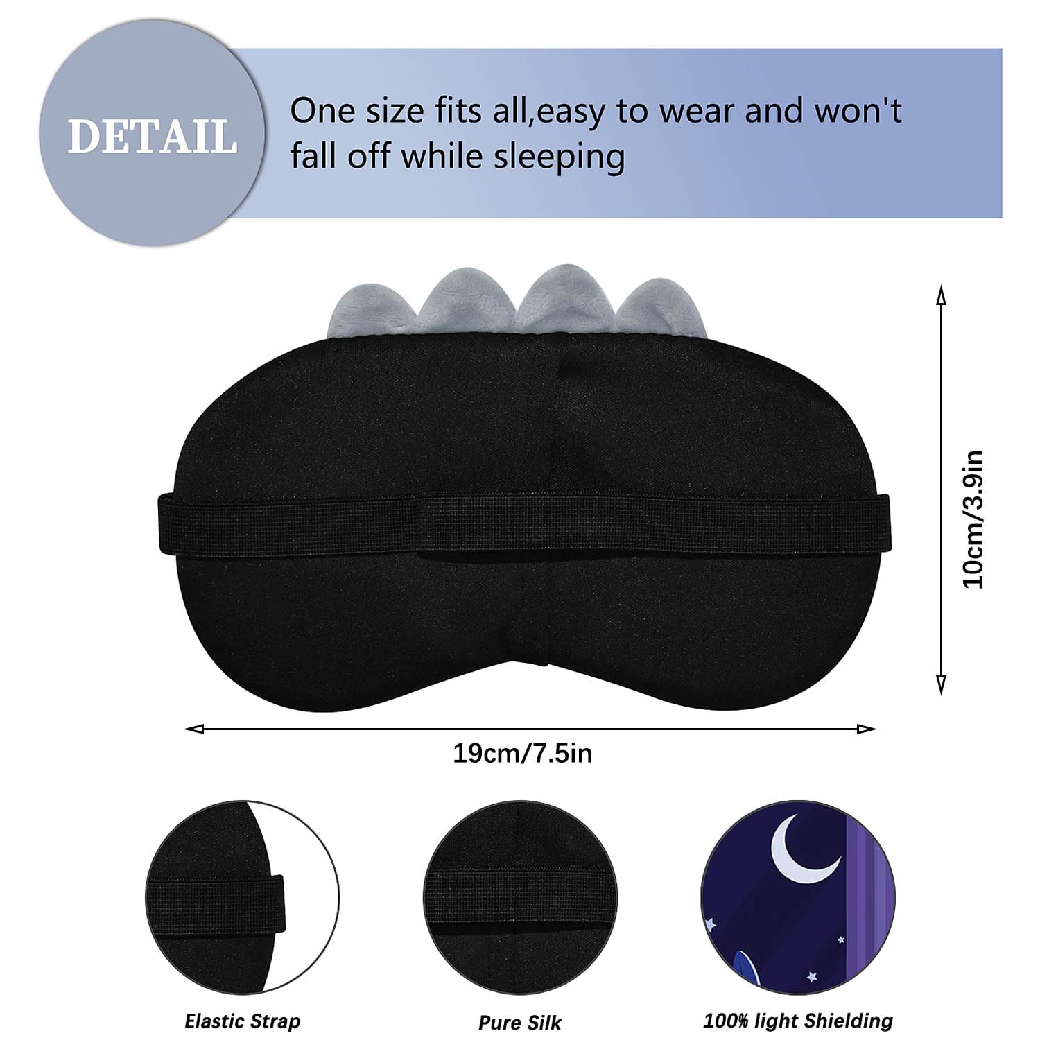 Mezeic lightweight darkening mask supports travel and cosplay use