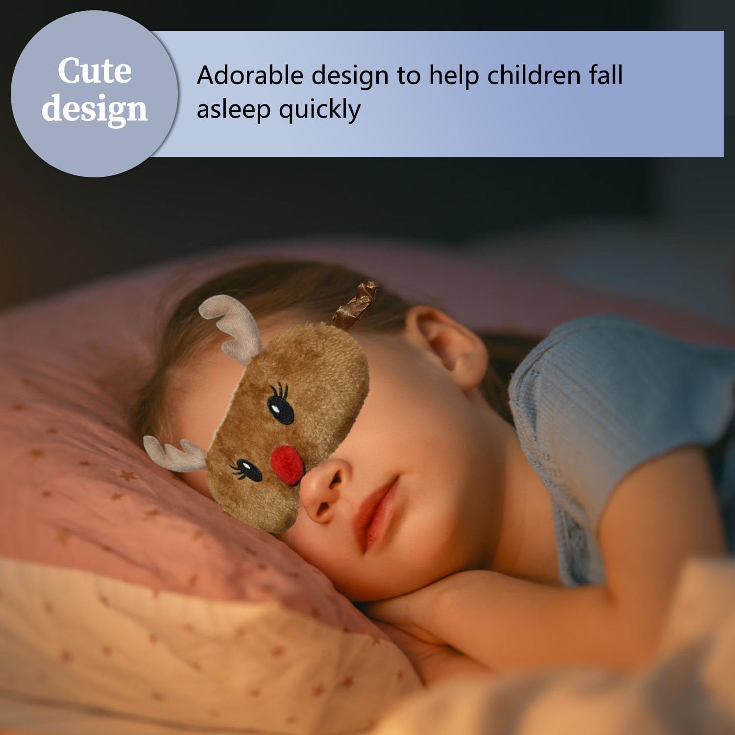 Mezeic plush eye mask close-up shows soft, skin-friendly fabric
