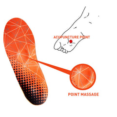 MFBUYING insoles nestled inside a Hey Dude shoe showing the fit.