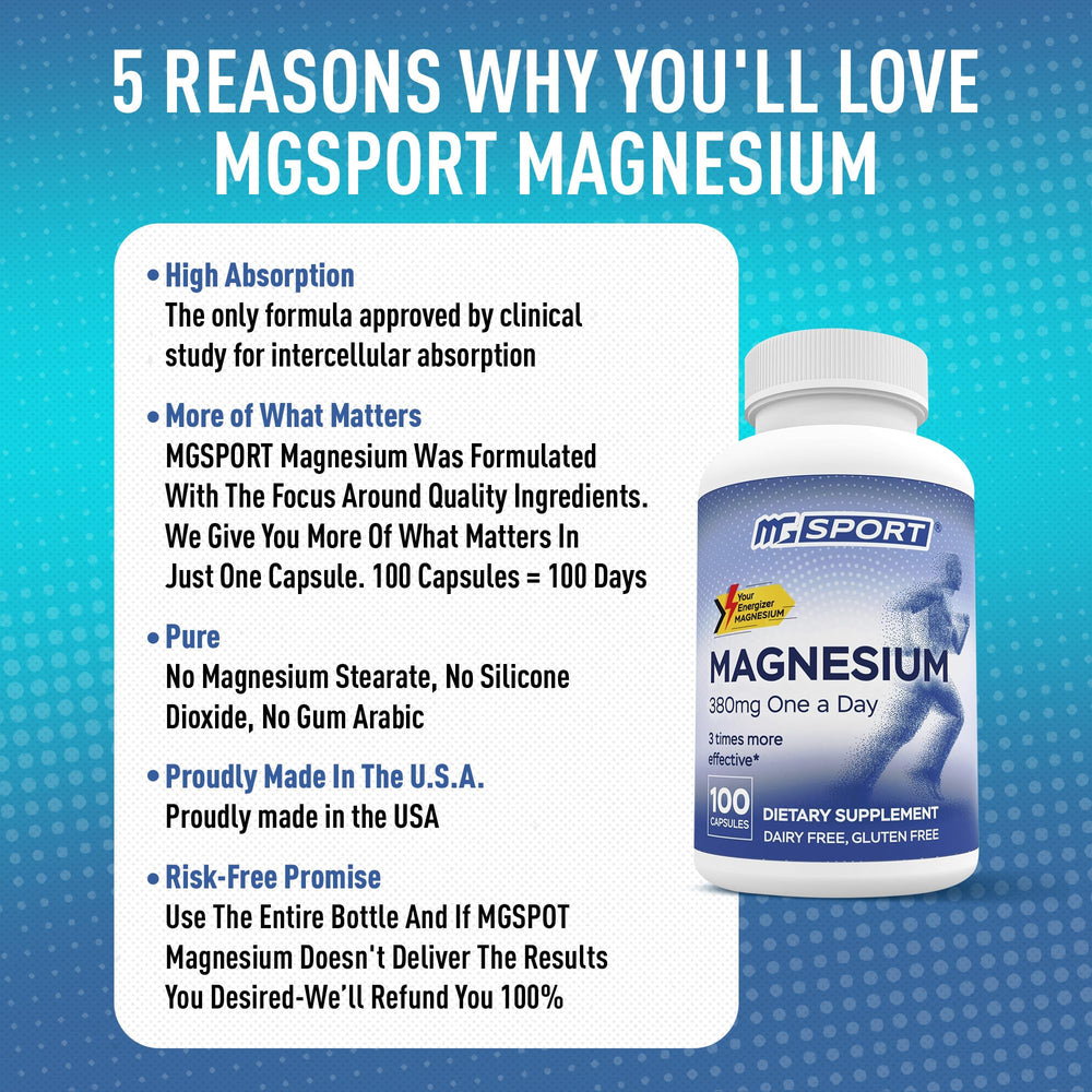 MgSport pure unbuffered formula; gluten-free and dairy-free profile.