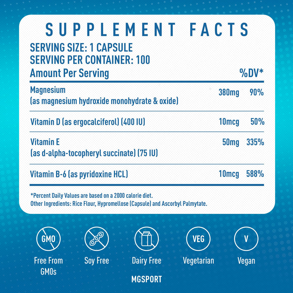 MgSport sleep-ready dose timer; one-capsule-per-night convenience for bedtime routine.