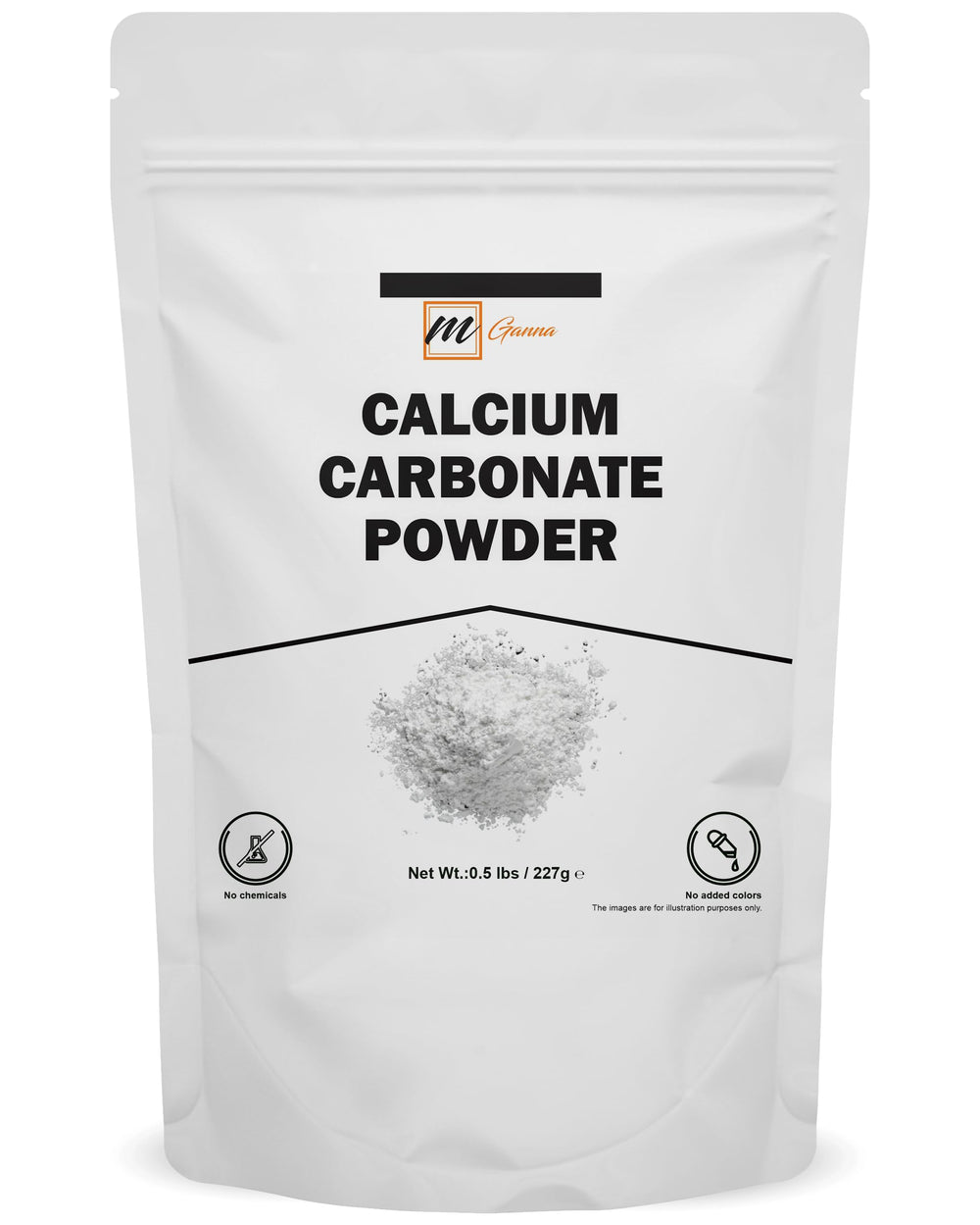 mGanna Calcium Carbonate powder 227g ready to mix into recipes or supplements