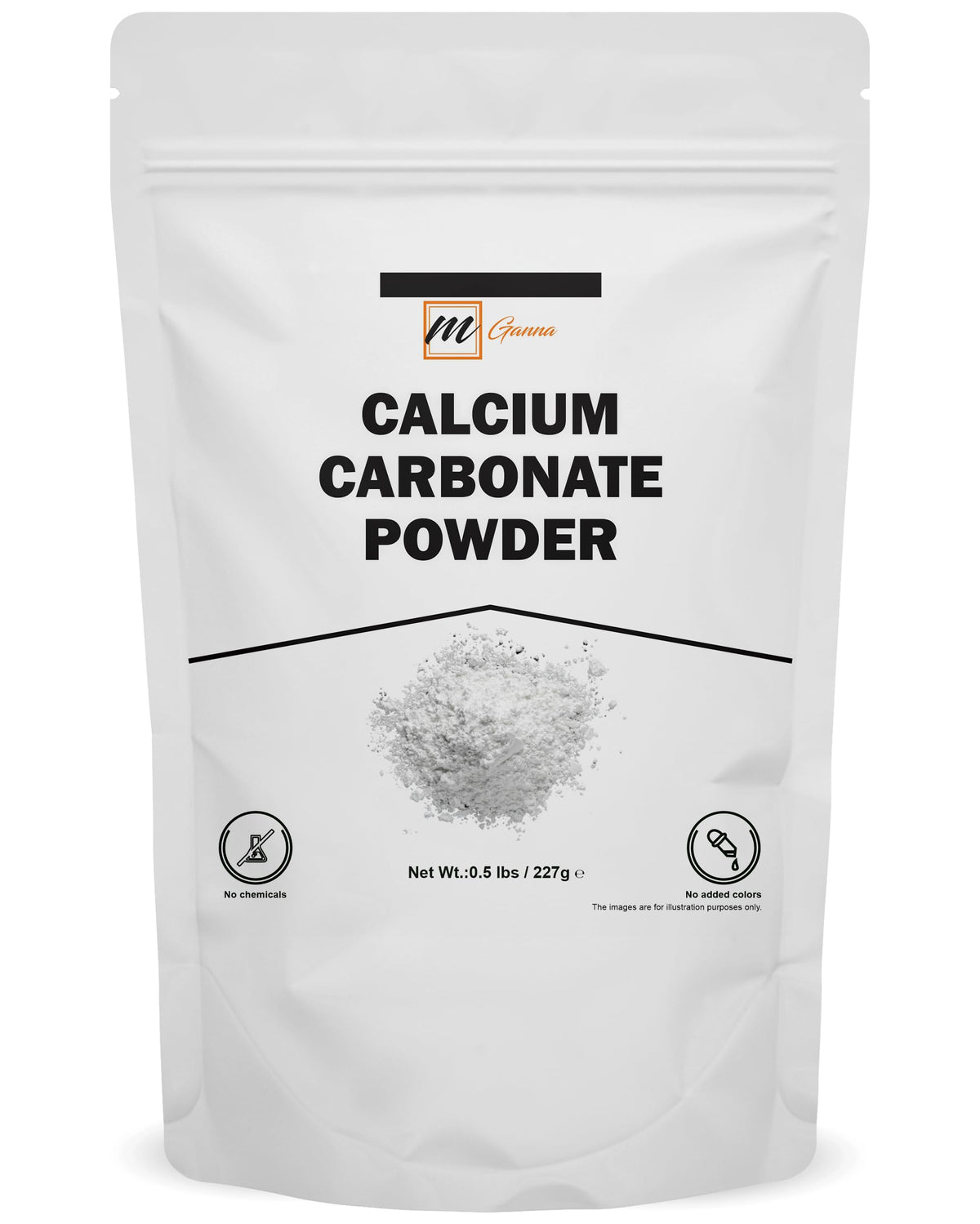 mGanna Calcium Carbonate powder 227g ready to mix into recipes or supplements