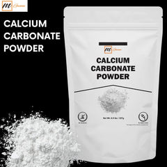 Close-up of mGanna Calcium Carbonate powder texture for precise measurement