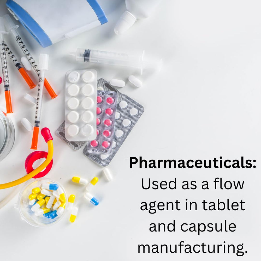 mGanna magnesium stearate powder with scoop enables precise dispersion in formulations