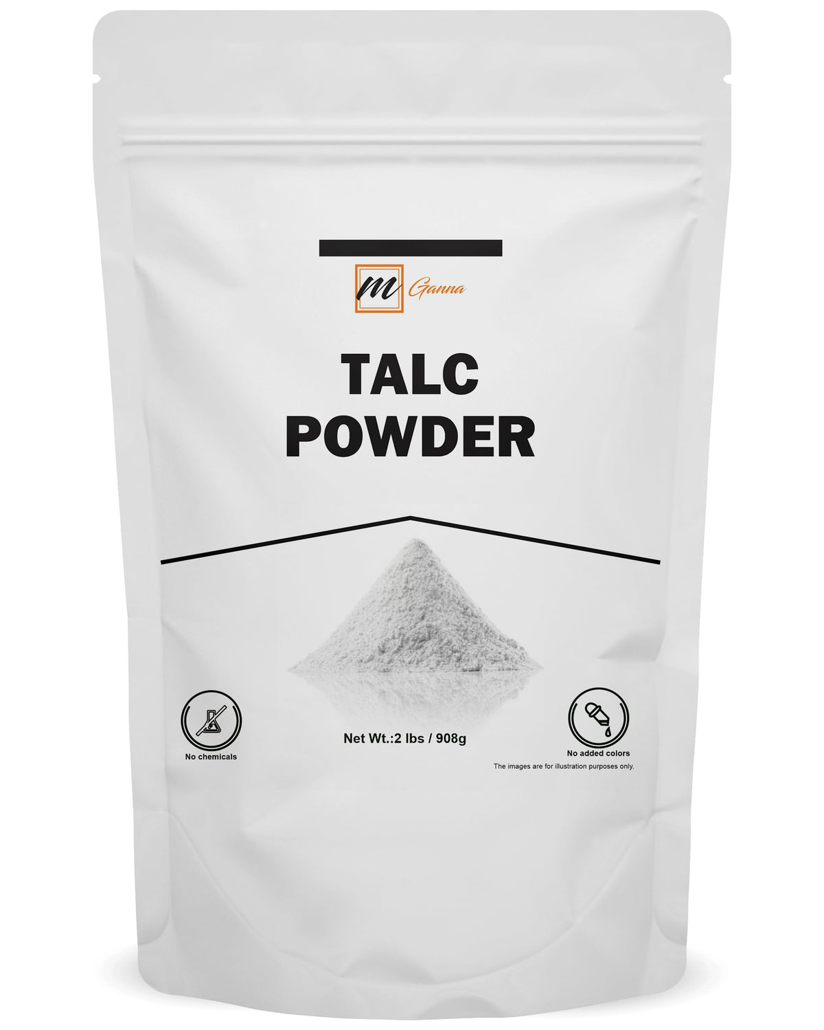 mGanna natural talc powder for face makeup with silky matte finish