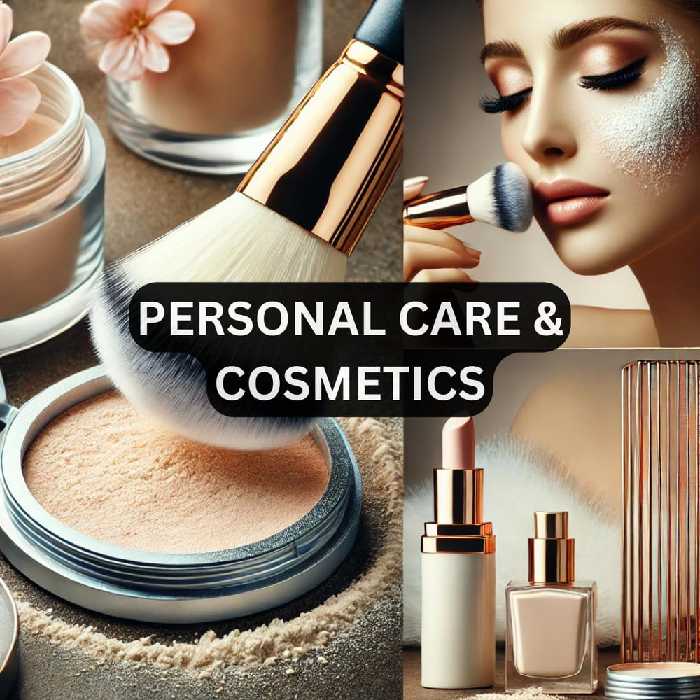 mGanna talc powder sets makeup with matte base