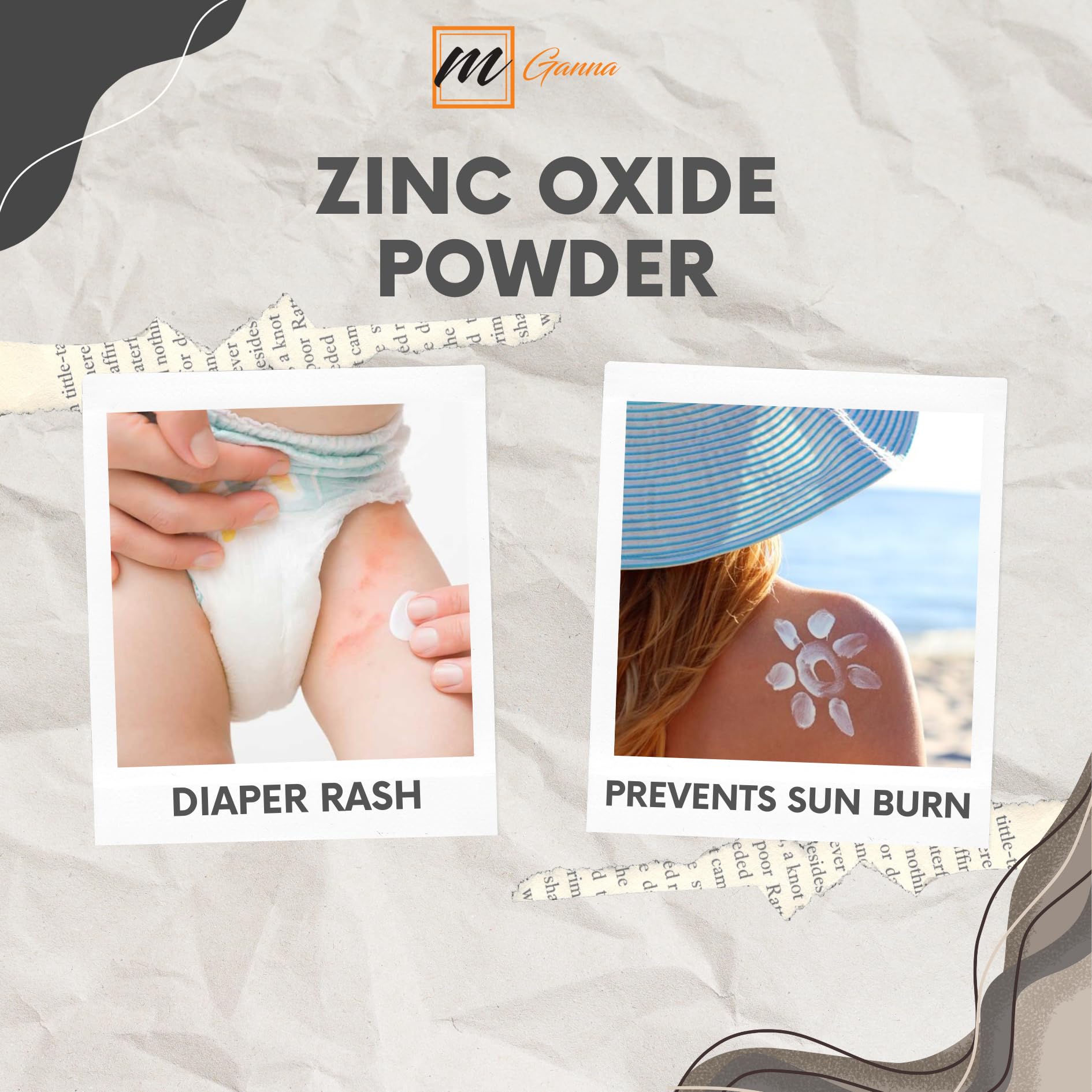 mganna zinc oxide powder safety warning, keep out of reach of children