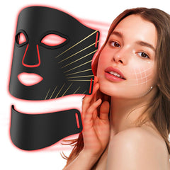 mhpoycd red light face mask front view for convenient at-home sessions.