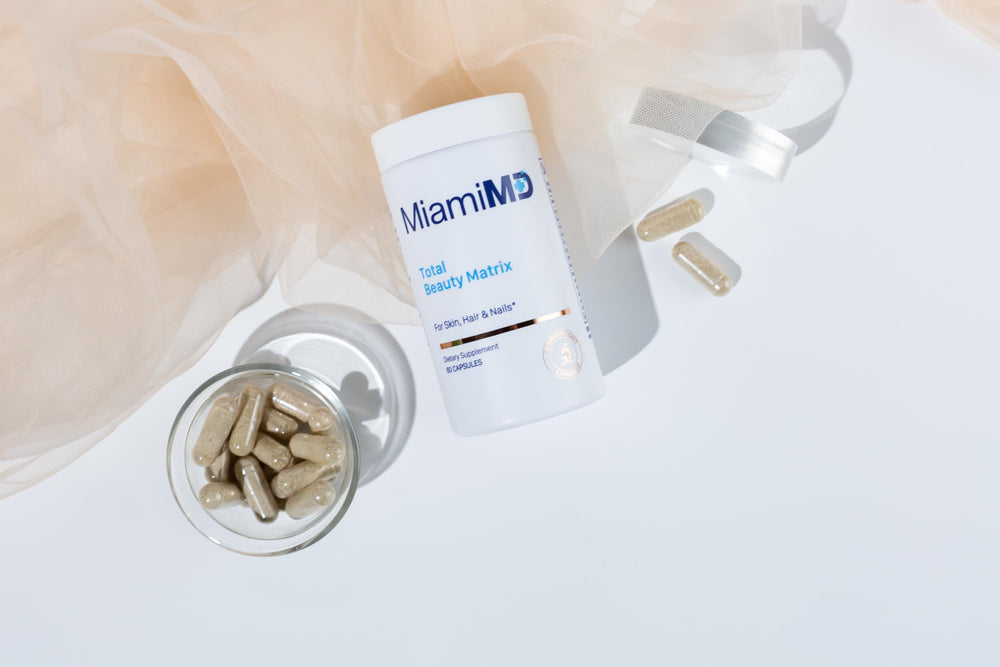 MiamiMD imagery emphasizing hair, skin, and nails in everyday use.
