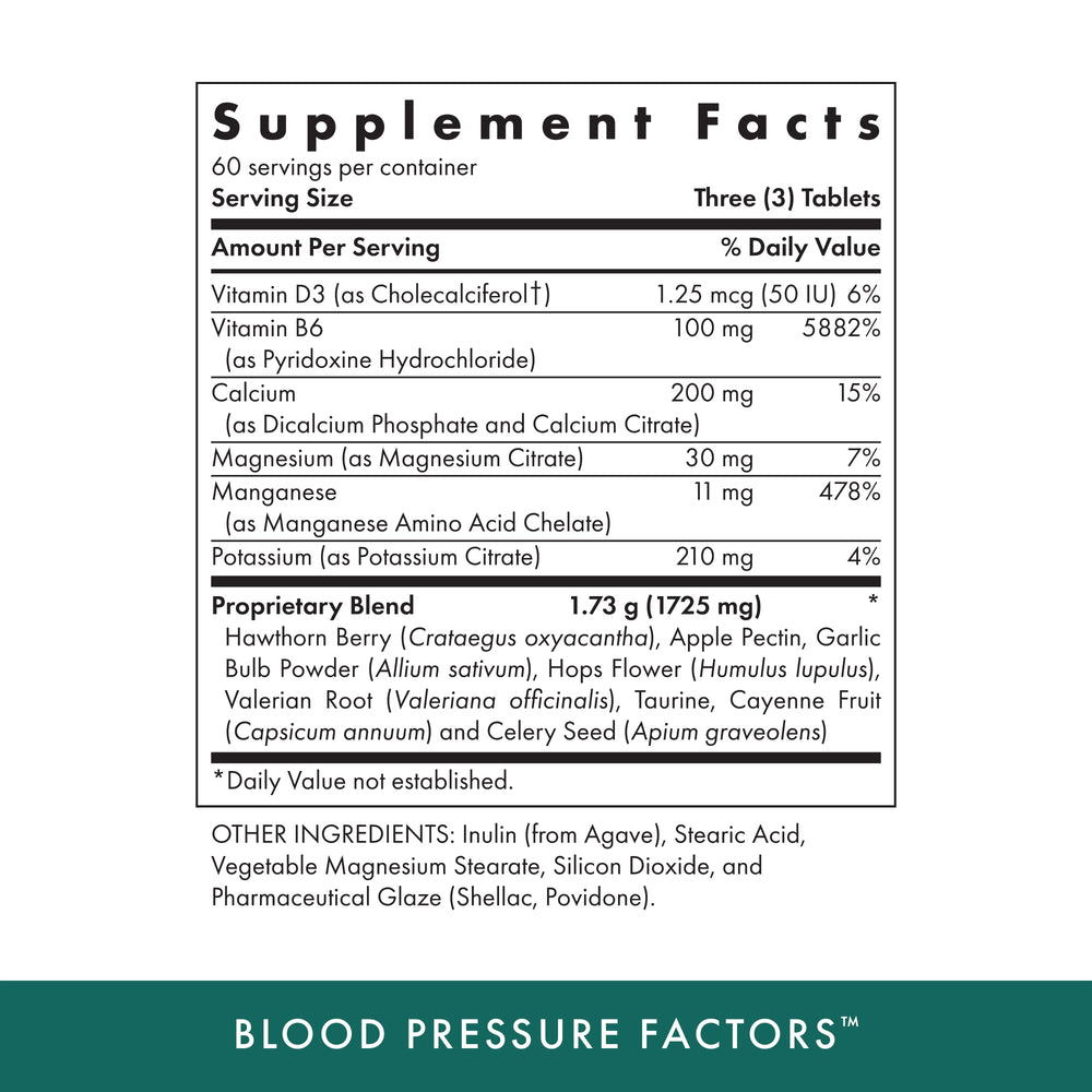 MICHAEL'S Blood Pressure Factors capsules ready for convenient daily use.